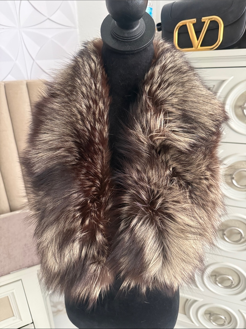 Real Fox fur collar